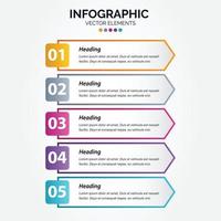 Vertical Infographic design template. Creative concept with 5 steps. Can be used for workflow layout. diagram. banner. webdesign. Vector illustration