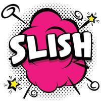 Slish Comic bright template with speech bubbles on colorful frames vector