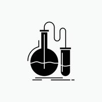 Analysis. chemistry. flask. research. test Glyph Icon. Vector isolated illustration