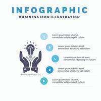 idea. ideas. creative. share. hands Infographics Template for Website and Presentation. GLyph Gray icon with Blue infographic style vector illustration.