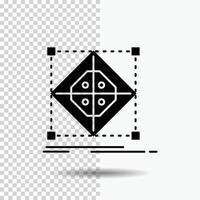 Architecture. cluster. grid. model. preparation Glyph Icon on Transparent Background. Black Icon vector