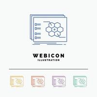 Game. strategic. strategy. tactic. tactical 5 Color Line Web Icon Template isolated on white. Vector illustration