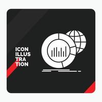 Red and Black Creative presentation Background for Big. chart. data. world. infographic Glyph Icon vector