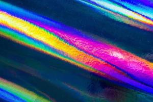 Holographic rainbow foil iridescent texture abstract hologram background photo