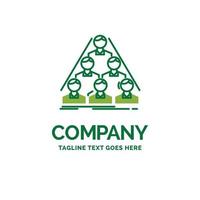 team. build. structure. business. meeting Flat Business Logo template. Creative Green Brand Name Design. vector