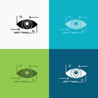 Advanced. future. gen. science. technology. eye Icon Over Various Background. glyph style design. designed for web and app. Eps 10 vector illustration