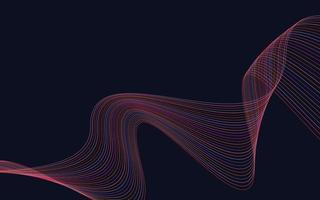 Vector abstract wave background. Red waves background