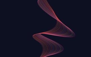 Abstract Red Color technology Line wave background vector