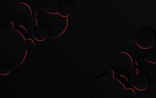 Abstract Red Circle on black background technology vector