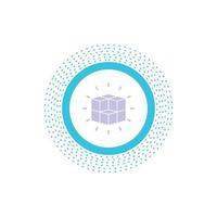 box. labyrinth. puzzle. solution. cube Glyph Icon. Vector isolated illustration