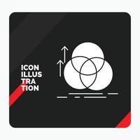 Red and Black Creative presentation Background for balance. circle. alignment. measurement. geometry Glyph Icon vector