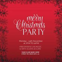 Merry Christmas Party Invitation Background vector