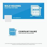 Blue Business Logo Template for Internet. page. web. webpage. wireframe. Facebook Timeline Banner Design. vector web banner background illustration