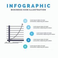 Arrow. chart. curve. experience. goal Infographics Template for Website and Presentation. GLyph Gray icon with Blue infographic style vector illustration.