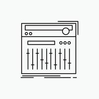 Control. controller. midi. studio. sound Line Icon. Vector isolated illustration