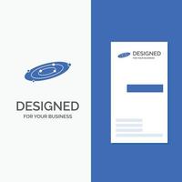 Business Logo for Galaxy. astronomy. planets. system. universe. Vertical Blue Business .Visiting Card template. vector