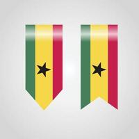 Ghana Haning Flag vector
