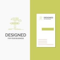 Business Logo for Build. design. develop. tool. tools. Vertical Green Business .Visiting Card template. Creative background vector illustration