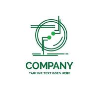 chain. connect. connection. link. wire Flat Business Logo template. Creative Green Brand Name Design. vector