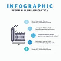 Consumption. resource. energy. factory. manufacturing Infographics Template for Website and Presentation. GLyph Gray icon with Blue infographic style vector illustration.