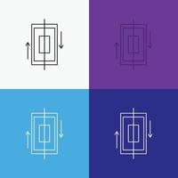 sync. synchronization. data. phone. smartphone Icon Over Various Background. Line style design. designed for web and app. Eps 10 vector illustration