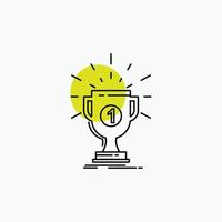 award. cup. prize. reward. victory Line Icon vector