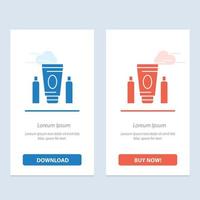 Sport Cream Medical Healthcare  Blue and Red Download and Buy Now web Widget Card Template vector