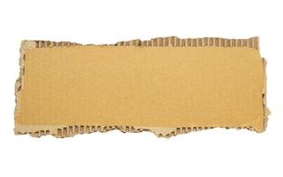 Brown Cardboard paper piece isolated on white background photo