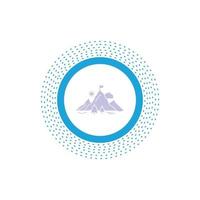 achievement. flag. mission. mountain. success Glyph Icon. Vector isolated illustration