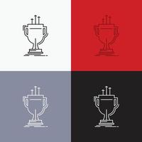 award. competitive. cup. edge. prize Icon Over Various Background. Line style design. designed for web and app. Eps 10 vector illustration