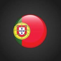 Portugal Flag Circle Button vector