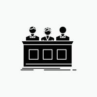 competition. contest. expert. judge. jury Glyph Icon. Vector isolated illustration