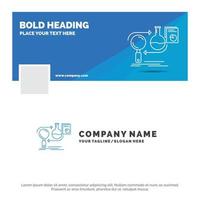 Blue Business Logo Template for Analysis. business. develop. development. market. Facebook Timeline Banner Design. vector web banner background illustration