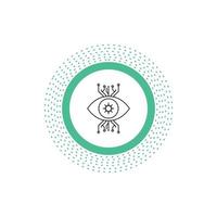 Infrastructure. monitoring. surveillance. vision. eye Line Icon. Vector isolated illustration