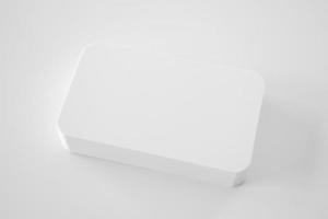 Mockup white business card on white background photo