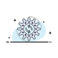 management process production task work Flat Color Icon Vector