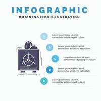 seguro. frágil. producto. garantía. plantilla de infografías de salud para sitio web y presentación. icono de glifo gris con ilustración de vector de estilo infográfico azul.