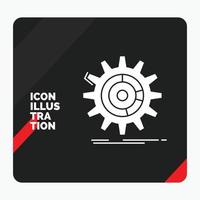 Red and Black Creative presentation Background for setting. data. management. process. progress Glyph Icon vector