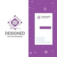 Business Logo for Complex. global. internet. net. web. Vertical Purple Business .Visiting Card template. Creative background vector illustration