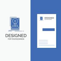 Business Logo for install. drive. hdd. save. upload. Vertical Blue Business .Visiting Card template. vector