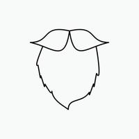 moustache. Hipster. movember. beared. men Line Icon. Vector isolated illustration