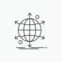 business. international. net. network. web Line Icon. Vector isolated illustration