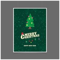 Merry Christmas and Happy new Year tree background vector