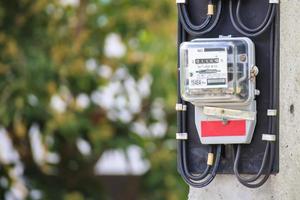 medidor de caja de energía eléctrica para uso doméstico foto