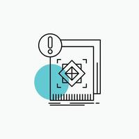 structure. standard. infrastructure. information. alert Line Icon vector