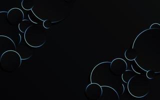 Abstract Blue Circle on black background technology vector