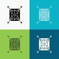 Object. prototyping. rapid. structure. 3d Icon Over Various Background. glyph style design. designed for web and app. Eps 10 vector illustration