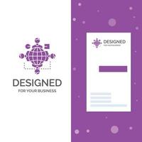 Business Logo for Function. instruction. logic. operation. meeting. Vertical Purple Business .Visiting Card template. Creative background vector illustration