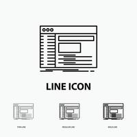 Admin. console. panel. root. software Icon in Thin. Regular and Bold Line Style. Vector illustration