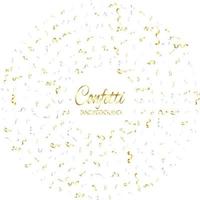 Gold Confetti Isolated On White Background. Celebrate Vector Illustration